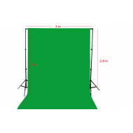 Green Screen- Greenbox  yeşil Fon Perde (3X4M)  ve Fon Standı 