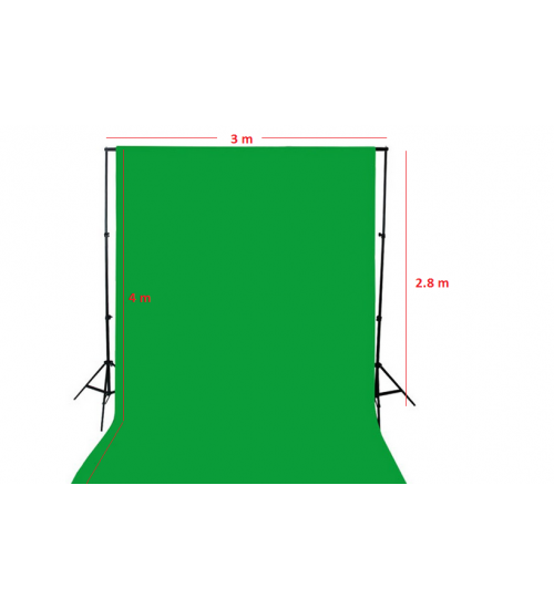 Green Screen- Greenbox -yeşil Fon Perde (3X4M) Fon Standı 3x4yesılf