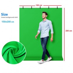 Chromakey-green Screen- Greenbox Yeşil Fon Perde 1.5x2 metre
