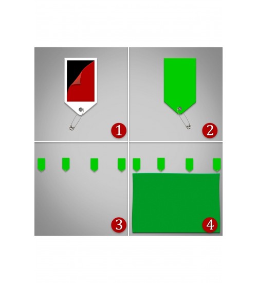 1.5x1 mt Greenbox Yeşil Fon Perde