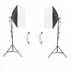 2 Duylu Softbox + 2 M Işık Ayağı Lambasız (2 Adet)