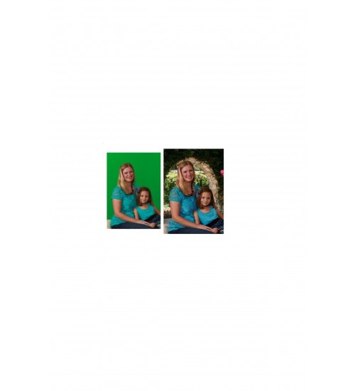 (2x3 M) Chromakey-green Screen- Greenbox Yeşil Fon Perde- % 100 Pamuk