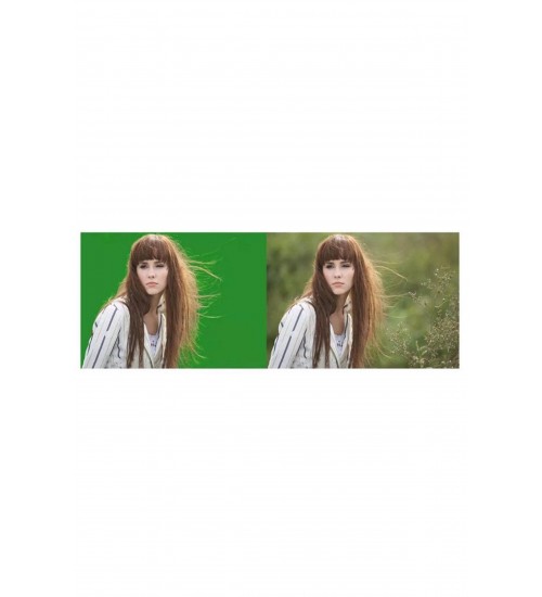 (2x3 M) Chromakey-green Screen- Greenbox Yeşil Fon Perde- % 100 Pamuk