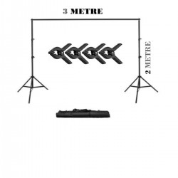 2x3 mt Fon Çekim Standı Ürün ve Video Çekim İçin Fon Perde Standı