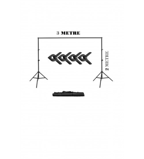 2x3 mt Fon Çekim Standı Ürün ve Video Çekim İçin Fon Perde Standı