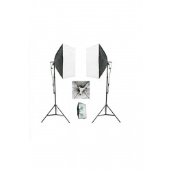 3 Duylu Softbox + 2 M Işık Ayağı Lambasız (2 Adet) 3 Duylu Softbox + 2 M Işık Ayağı Lambasız (2 Adet)