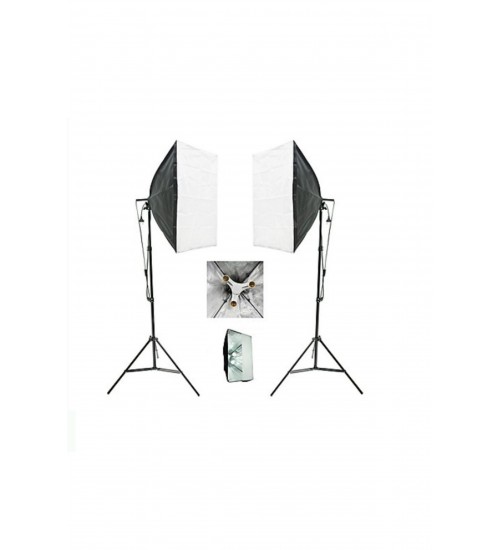 3 Duylu Softbox + 2 M Işık Ayağı Lambasız (2 Adet)