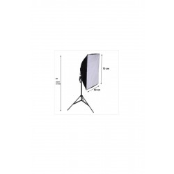 3 Duylu Softbox +2m Işık Ayağı + 3x40 Wat Led Lamba (10800 Lümen) 3 Duylu Softbox +2m Işık Ayağı + 3x40 Wat Led Lamba (10800 Lümen)