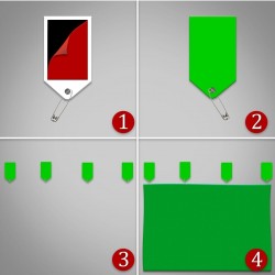 (3x4 M) Chromakey-green Screen- Greenbox Yeşil Fon Perde