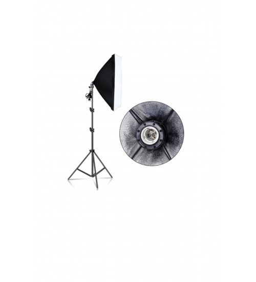 4 Duylu Softbox ,2m Işık Ayağı , 4x20 Wat Led Lamba (7200 Lümen), sabit ışık,sürekli ışık