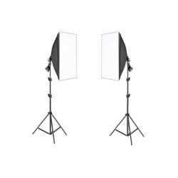 5 Duylu Softbox (2 Adet) + 2 M Işık Ayağı +10 Adet 20 Wat Led Lamba (toplam 18 000 Lümen)