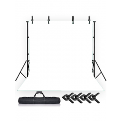 white Screen beyaz  Fon Perde ( 2x3m) + fon standı