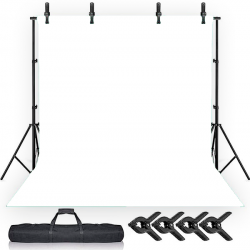 white Screen beyaz  Fon Perde ( 2x3m) + fon standı