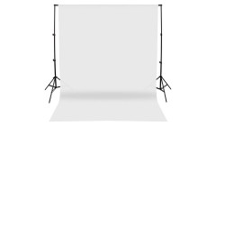white Screen beyaz  Fon Perde ( 2x3m) + fon standı