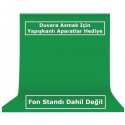Chromakey 3x6 M Green Screen Yeşil Fon Perde - Profesyonel Fotoğraf Video Montaj Ekipmanı (greenbox)