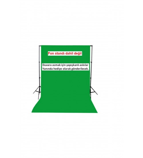 Chromakey- Green Screen Greenbox Yeşil Fon Perde(2 X2)