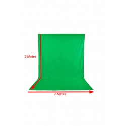 Chromakey - Green Screen - Greenbox Yeşil Fon Perde (2x2 M) + Fon Standı Chromakey - Green Screen - Greenbox Yeşil Fon Perde (2x2 M) + Fon Standı