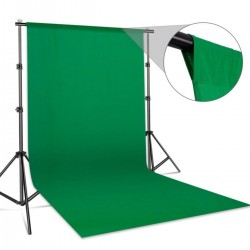 Chromakey - Green Screen - Greenbox Yeşil Fon Perde (2x2 M) + Fon Standı