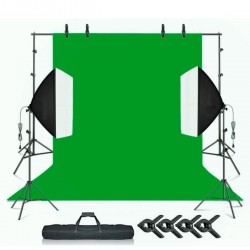 Chromakey Green Screen Greenbox Yeşil Fon Perde Çekim Seti (2x3m)