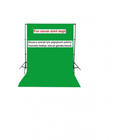 Green Screen 2x2 Metre Chromakey Greenbox Yeşil Fon Perde