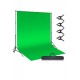 Green Screen Greenbox Yeşil Fon Perde 2x3m  Fon Standı 4 Mandal