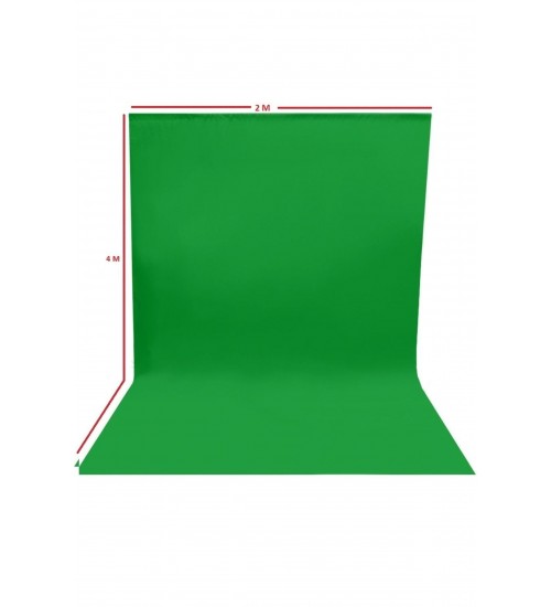 Green Screen Yeşil Fon Perde Chromakey Greenbox (2x4m)+4 Adet Mandal