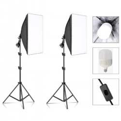 Ikili Softbox Seti ( 50x70 Cm) Lambalı Toplam 9000 Lümen Ikili Softbox Seti ( 50x70 Cm) Lambalı Toplam 9000 Lümen