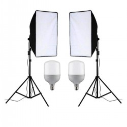 Ikili Softbox Seti ( 50x70 Cm) Lambalı Toplam 9000 Lümen Ikili Softbox Seti ( 50x70 Cm) Lambalı Toplam 9000 Lümen