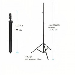 Işık Ayağı Light Stand (2.5 Metre) Işık Ayağı Light Stand (2.5 Metre)