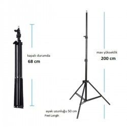 Işık Ayağı Light Stand 200 cm (2 Metre) Işık Ayağı Light Stand 200 cm (2 Metre)