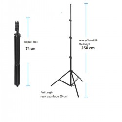 Işık Ayağı Light Stand 250 cm ( Işık Ayağı Light Stand 250 cm (