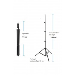 Işık Ayağı Light Stand 260 Cm 2,6 mt.