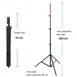 Işık Ayağı Light Stand 260 Cm 2,6 mt. Işık Ayağı Light Stand 260 Cm 2,6 mt.