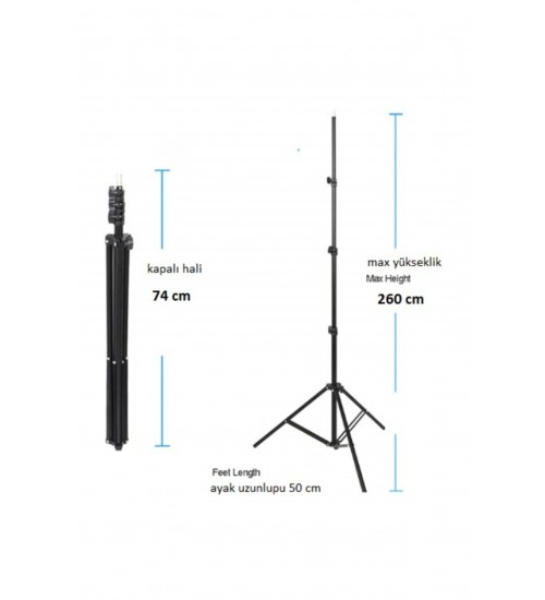 Işık Ayağı Light Stand 260 Cm 2,6 mt.