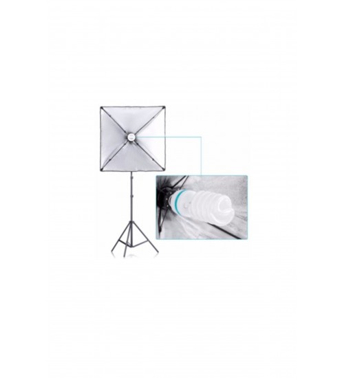 Softbox Sabit Işık Seti 50x70 cm 50 Wat 500 Wat Çıkış Gücü