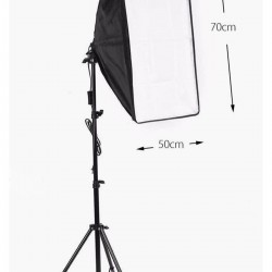 Softbox Sabit Işık Seti 50x70 Cm- 50 Watt (500 Watt Çıkış Gücü) Softbox Sabit Işık Seti 50x70 Cm- 50 Watt (500 Watt Çıkış Gücü)