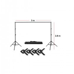 Taşınabilir 2,8x3 mt Fon Standı