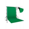 Chromakey - Green Screen - Greenbox Yeşil Fon Perde (2x2 M) + Fon Standı