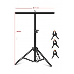 100*200cm T Stand Bar Fon Perde PVC Background Backdrop Çekim Standı T-Shape