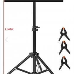 100*200cm T Stand Bar Fon Perde PVC Background Backdrop Çekim Standı T-Shape