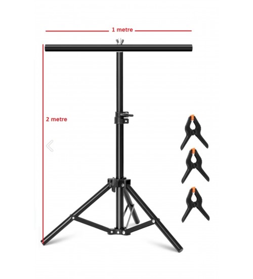 100*200cm T Stand Bar Fon Perde PVC Background Backdrop Çekim Standı T-Shape