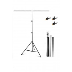 200*200cm T Stand Bar Fon Perde PVC Background Backdrop Çekim Standı T-Shape 2x2m