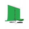 Yeşil Ekran Arka Plan Standı ,oyun,Fotoğraf , Stream, Chroma Key 1.5 x2M GreenScreen Backdrop Kiti