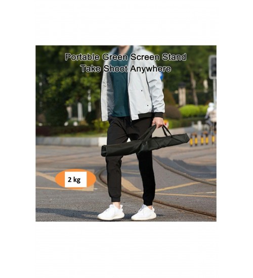 Yeşil Ekran Arka Plan Standı ,oyun,Fotoğraf , Stream, Chroma Key 1.5 x2M GreenScreen Backdrop Kiti