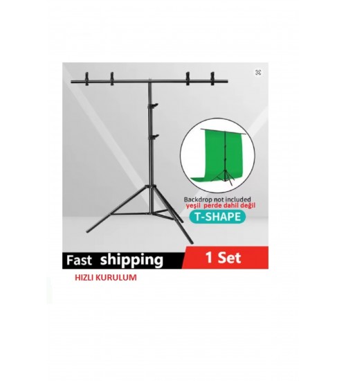 150*200cm T Stand Bar Fon Perde Pvc Tutucu Background Backdrop Çekim Standı T-shape
