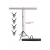 2x2 m T Stand Bar Fon Perde Pvc Tutucu Background Backdrop Çekim Standı T-shape