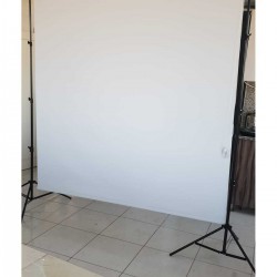 Beyaz Fon Perde  150x250 cm AYAKLI MAKARA ZİNCİRLİ ürün çekimi,vesikalık,white screen
