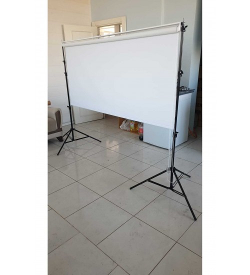 Beyaz Fon Perde  200x250cm AYAKLI MAKARA ZİNCİRLİ ürün çekimi,vesikalık,white screen