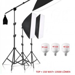 Ürün çekimi Reklam Moda Stüdyo Youtube Vlog Tiktok Canlı Yayın için 50x70cm Softbox sabit şık Seti
