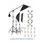 4 duy Ürün çekimi Reklam Stüdyo Youtube Vlog Tiktok Canlı Yayın için 50x70cm Softbox sabit şık Seti